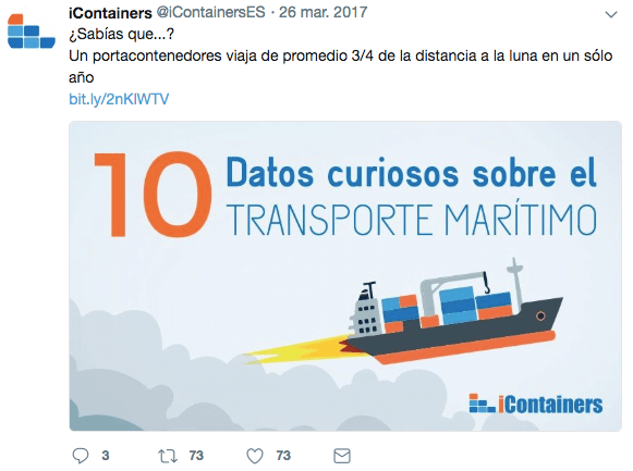 Captura de pantalla como ejemplo del funcionamiento de los contenidos de tipo "datos curiosos" en las redes sociales