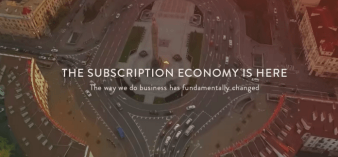 Ejemplo de Storytelling de Zuora - the subscription economy is here